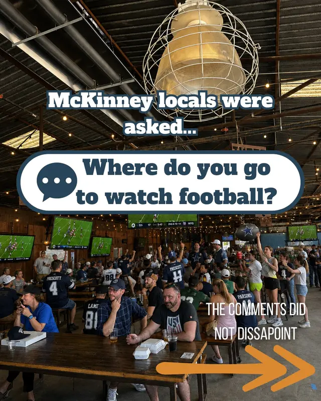 Football season is back, and McKinney locals have opinions about where to watch the game. Here are a few of the spots that came up: The Yard McKinney TX — Head downtown for a laid-back backyard atmosp